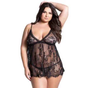 Women’s Eye Lash Babydoll Lingerie